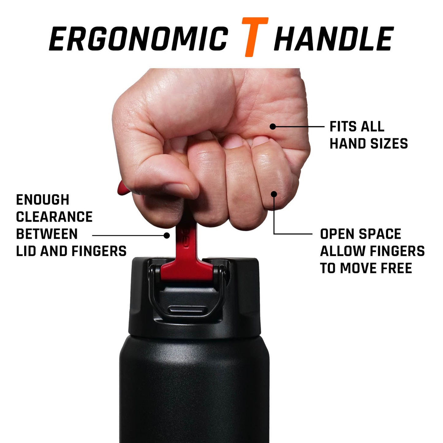 T5 Bottle 32oz Black/Red