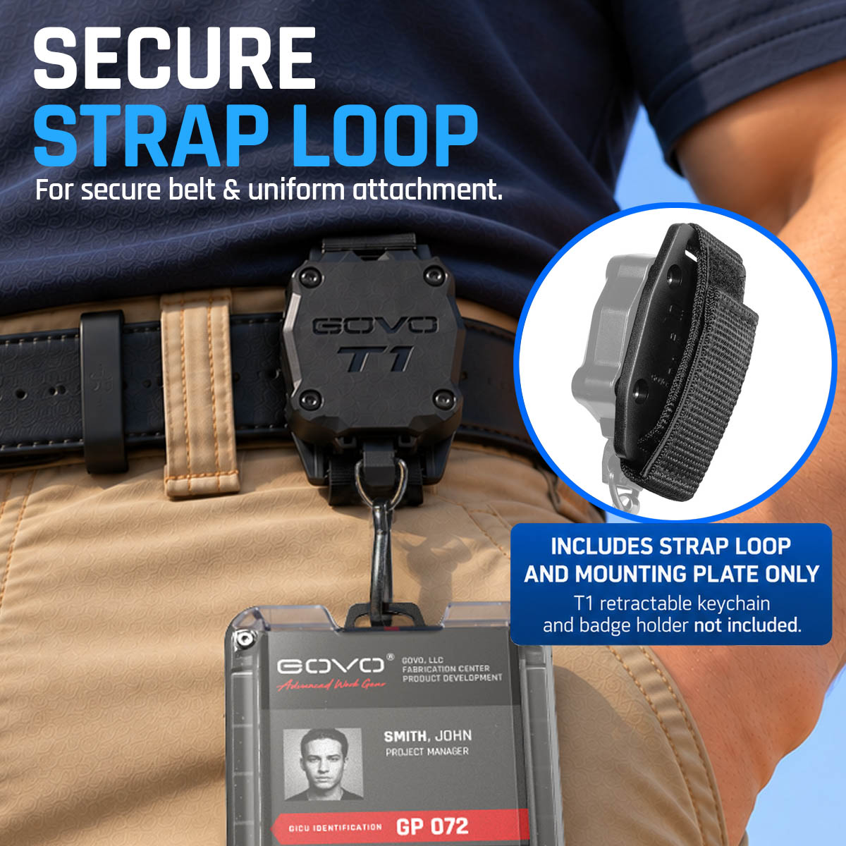Secure Strap Loop for T1 Retractable Keychain
