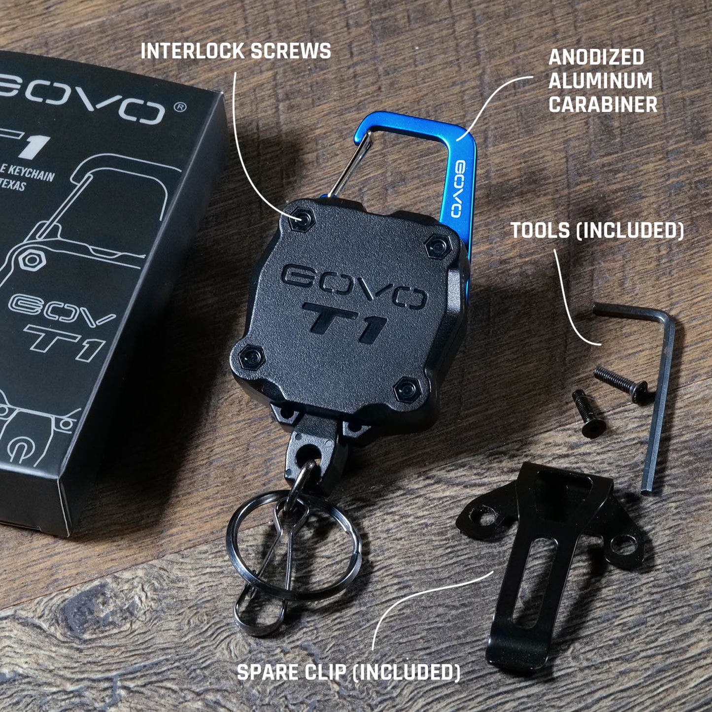 T1 Retractable Keychain