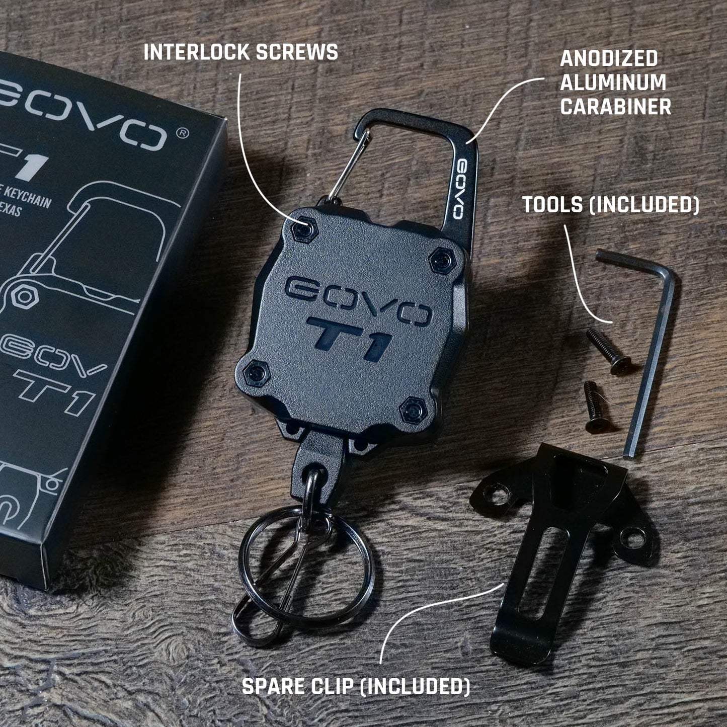 T1 Retractable Keychain