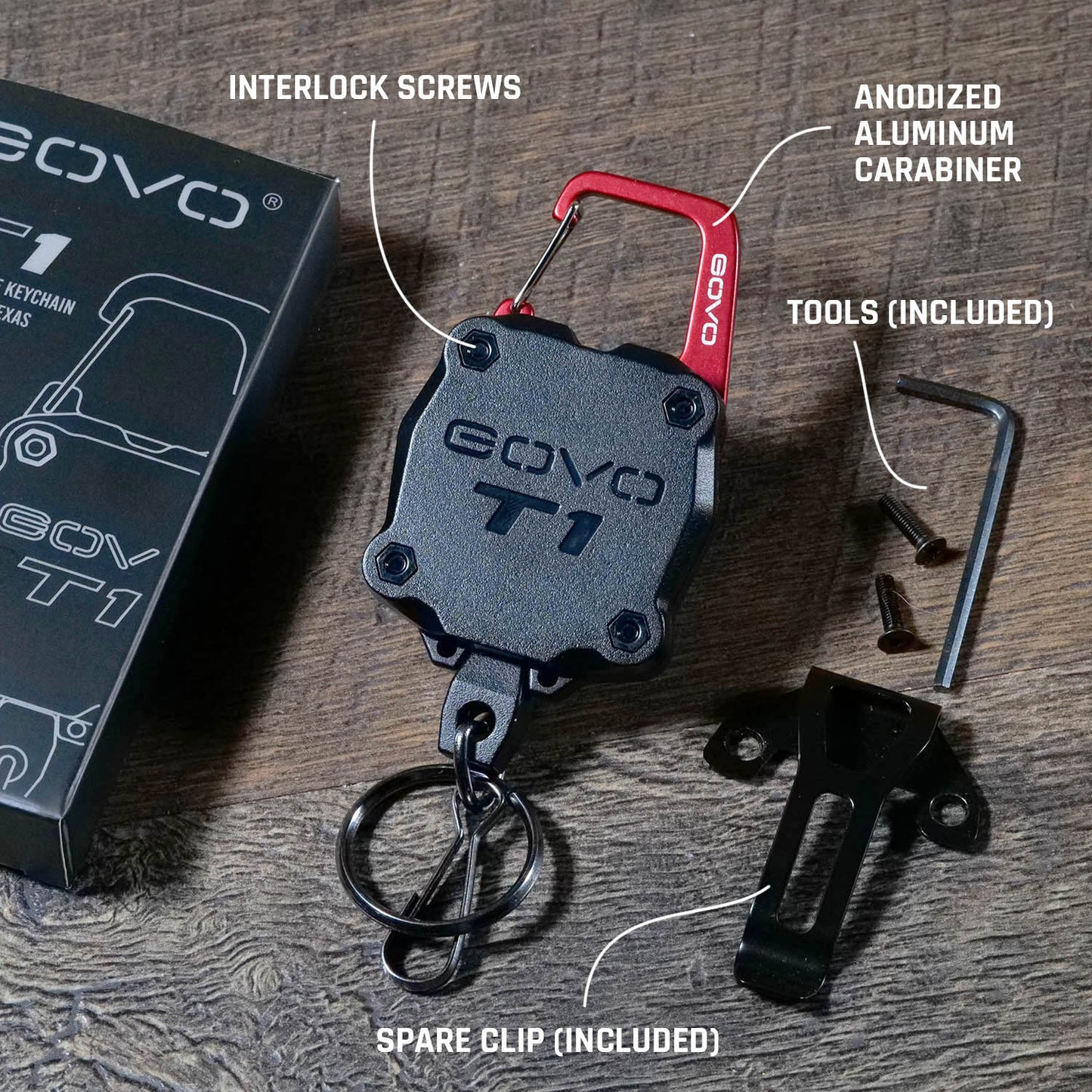 T1 Retractable Keychain