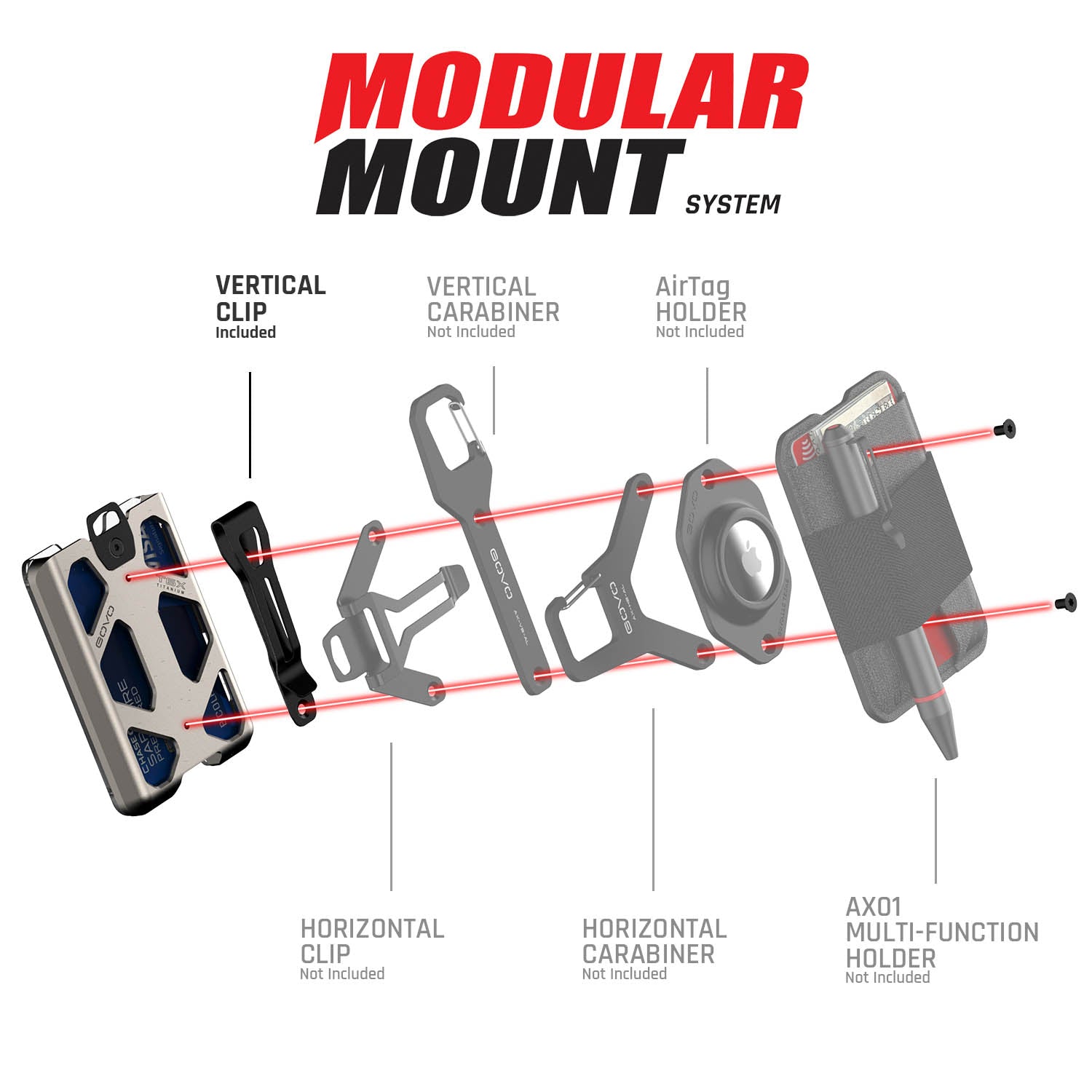 Titanium T6X Wallet & ID Holder Vertical Clip – GOVO