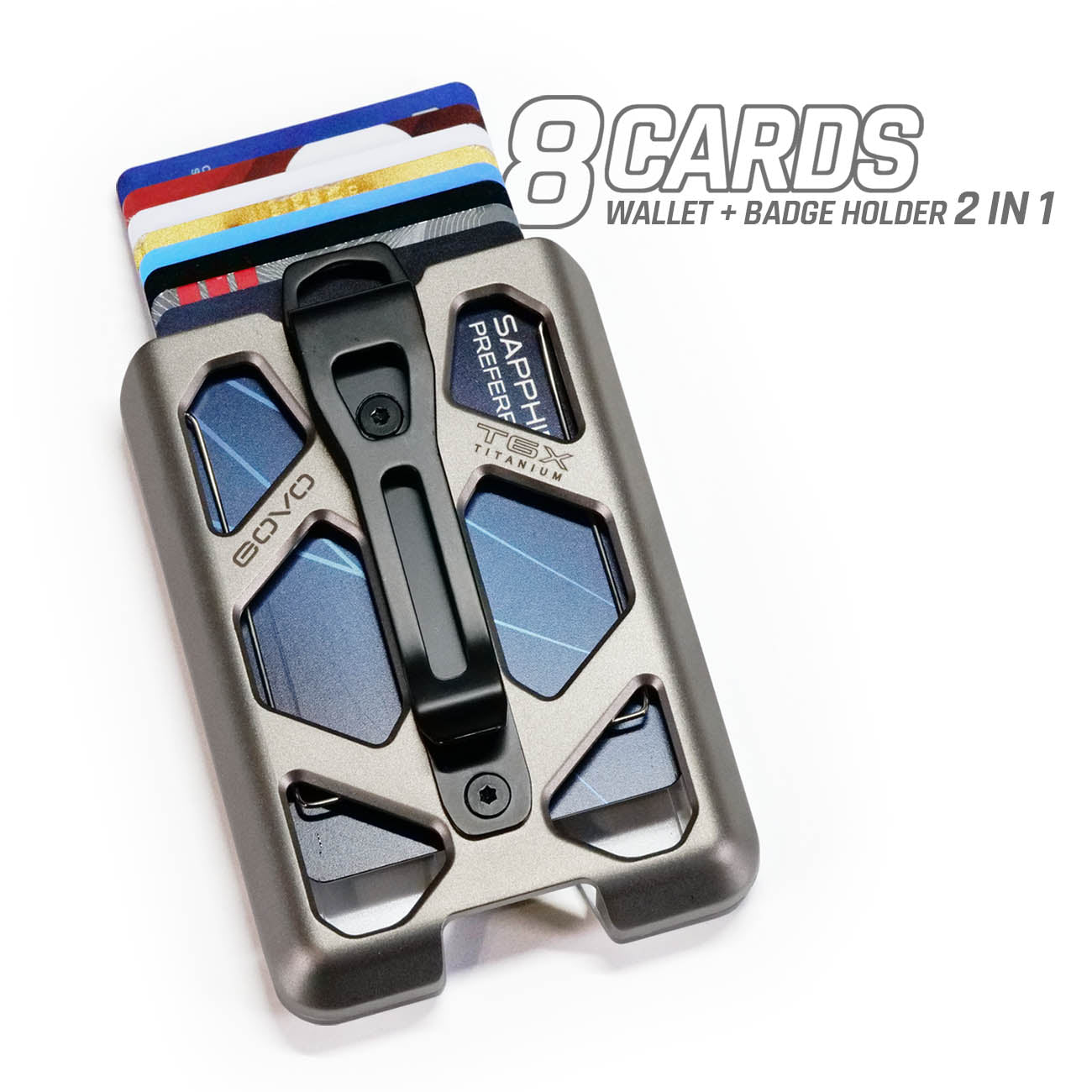 Titanium T6X Wallet & ID Holder Vertical Clip – GOVO