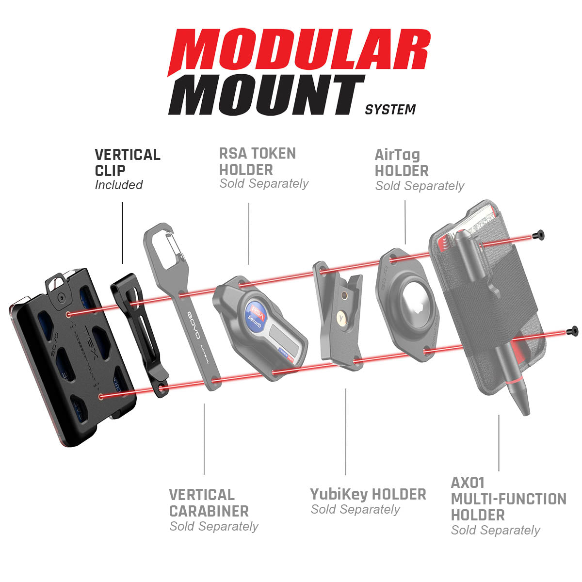 T6X Wallet & ID Holder Vertical Clip